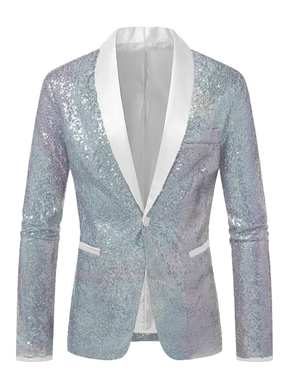 Herren Funkelnder Paillettenblazer mit modernem Schnitt – Tianoro