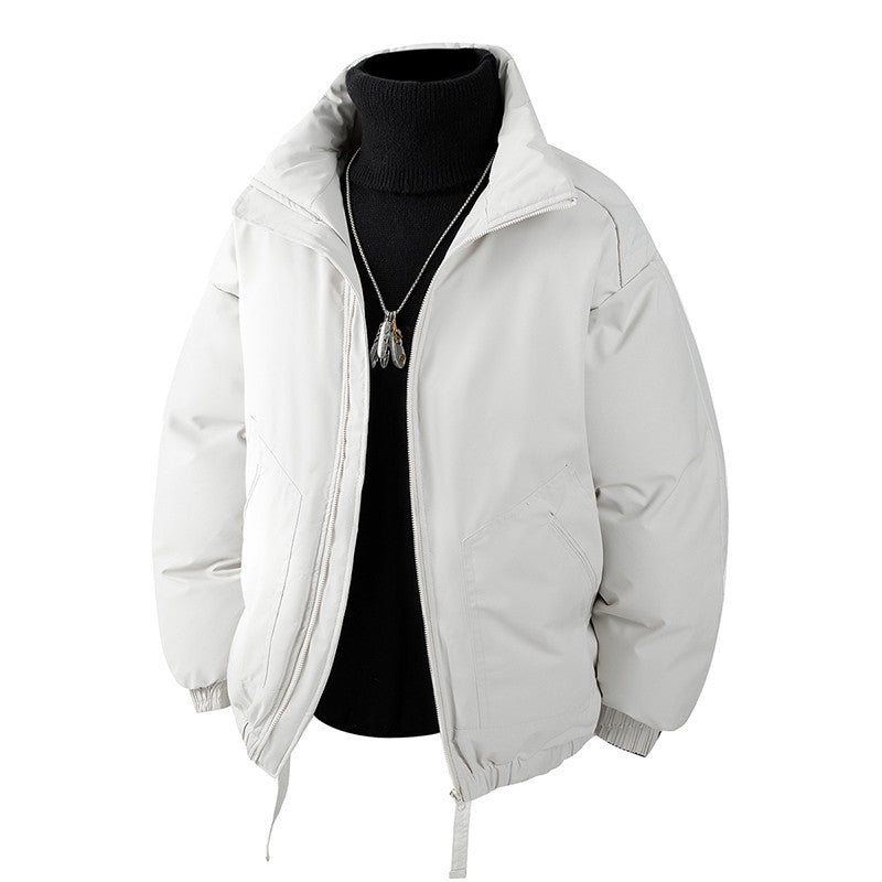 Herren Oversized Thermo‑Steppjacke mit hohem Kragen, Reißverschluss und Tunnelzug Echo Archiv