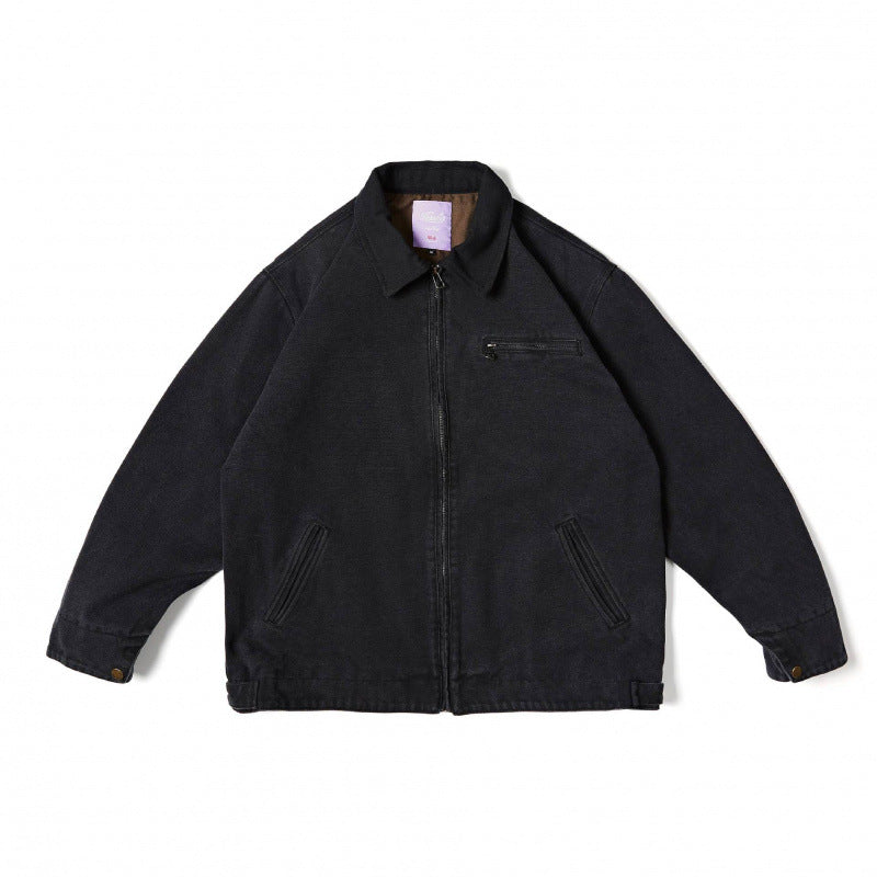 Unisex Weit geschnittene Blousonjacke im Worker‑Look mit Cordkragen und Brustreißverschluss Echo Archiv