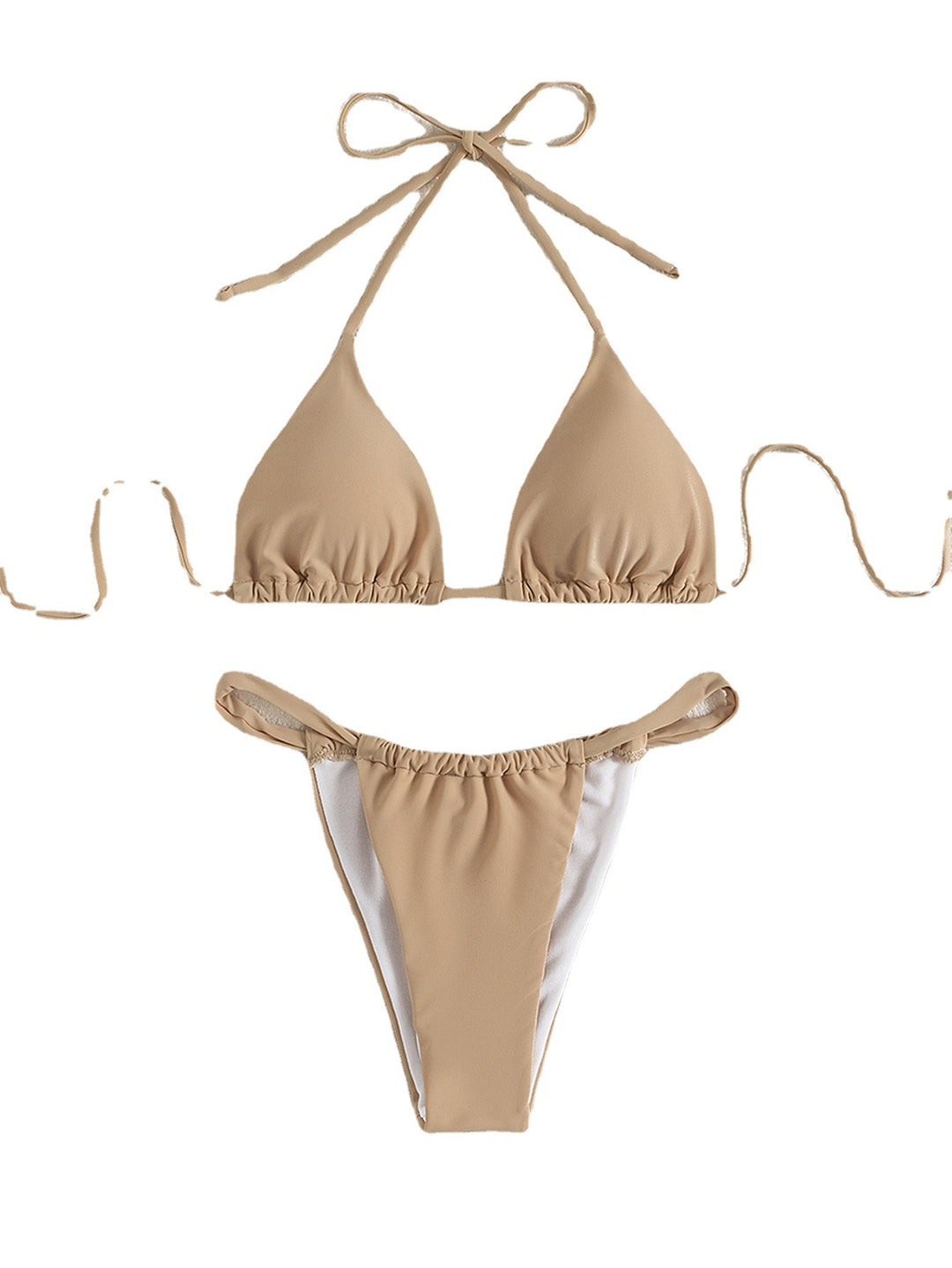 Damen Triangel-Bikini-Set mit hochgeschnittenem Höschen und verstellbaren Trägern Echo Archiv