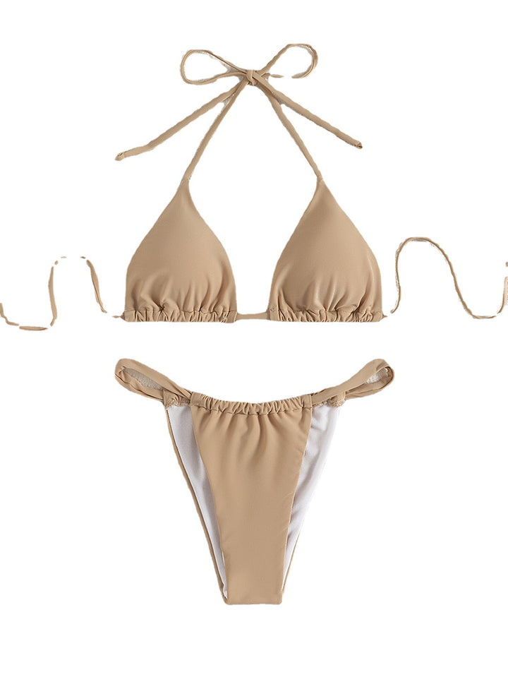 Damen Triangel-Bikini-Set mit hochgeschnittenem Höschen und verstellbaren Trägern Echo Archiv