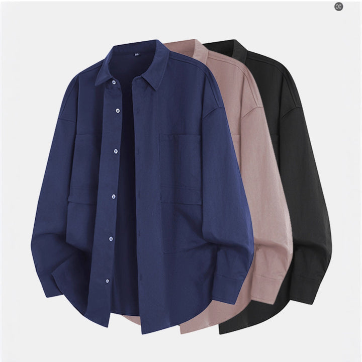Herren Lässige Overshirt mit praktischen Brusttaschen Echoarchiv