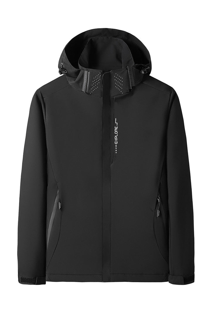 Damen Softshell Outdoorjacke mit abnehmbarer Kapuze, winddichter Membran und atmungsaktivem Meshfutter Echoarchiv