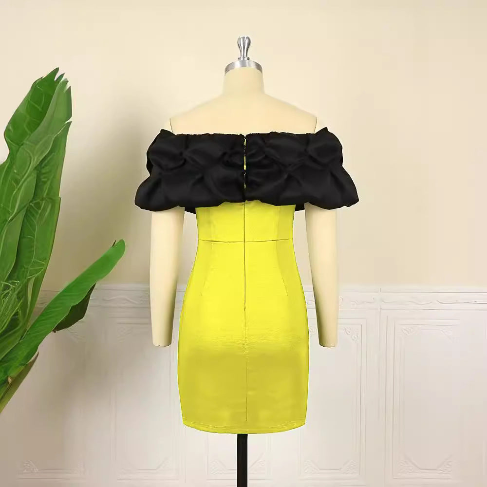Damen Cocktailkleid mit voluminösem Tüllkragen Echo Archiv