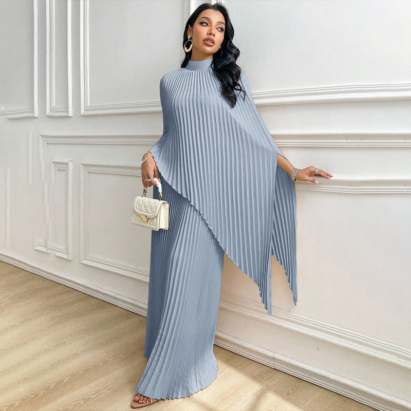 Damen Elegant gefaltete Cape-Bluse Set Echo Archiv