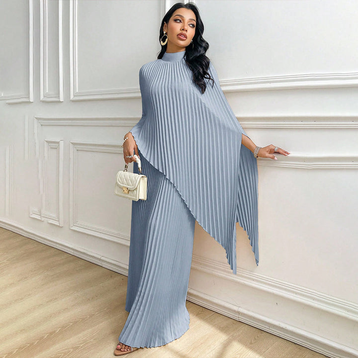 Damen Elegant gefaltete Cape-Bluse Set Echo Archiv