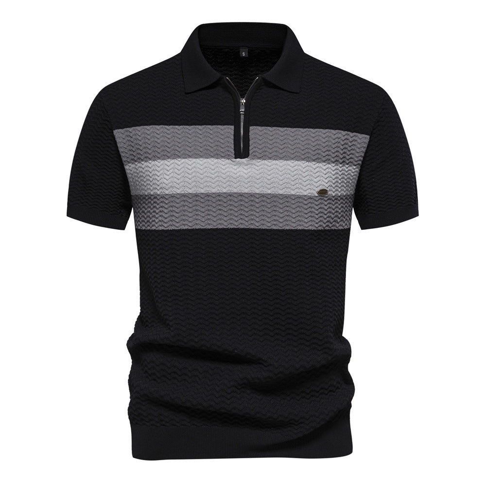 Herren Polo-Shirt mit modernen Strukturmustern Echoarchiv
