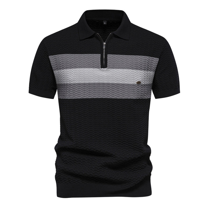 Herren Polo-Shirt mit modernen Strukturmustern Echoarchiv