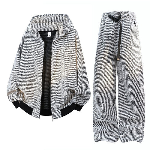 Damen breite Samt-Jogginghosen mit elastischem Bund, Kordelzug und lässiger Culotte-Passform – Avélisse