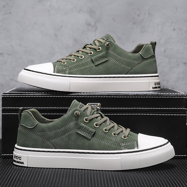 Herren klassische Low-Top Sneaker im Canvas-Look mit verstärkter Zehenkappe und gepolstertem Komfortfußbett Echo Archiv