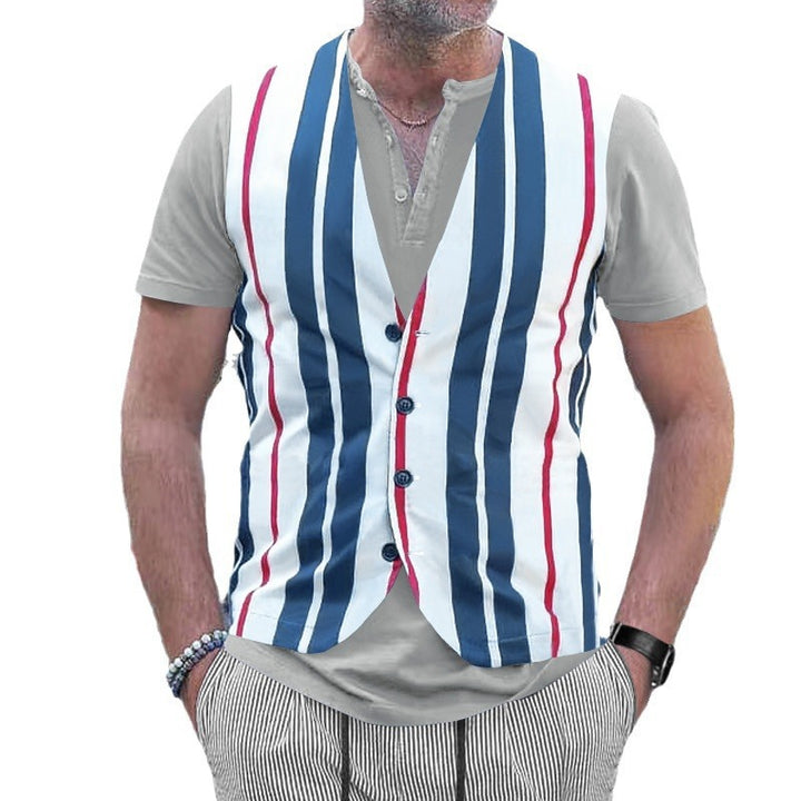 Herren Kurzarm Baseballshirt im Vintage-Stil mit Knopfleiste Echoarchiv