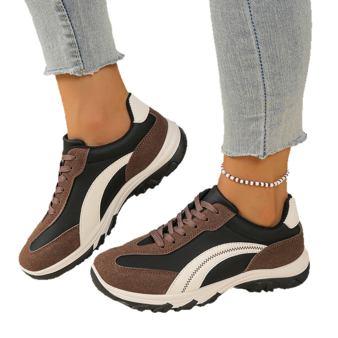 Damen sportliche Keil-Sneaker mit Velours-Overlays, profiliertem Trailsohle und gepolstertem Memory-Fußbett Echo Archiv