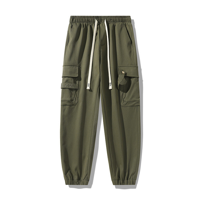 Herren Cargo‑Jogginghose mit Multifach‑Taschen, Kordelzug und elastischem Beinabschluss – Bravaro