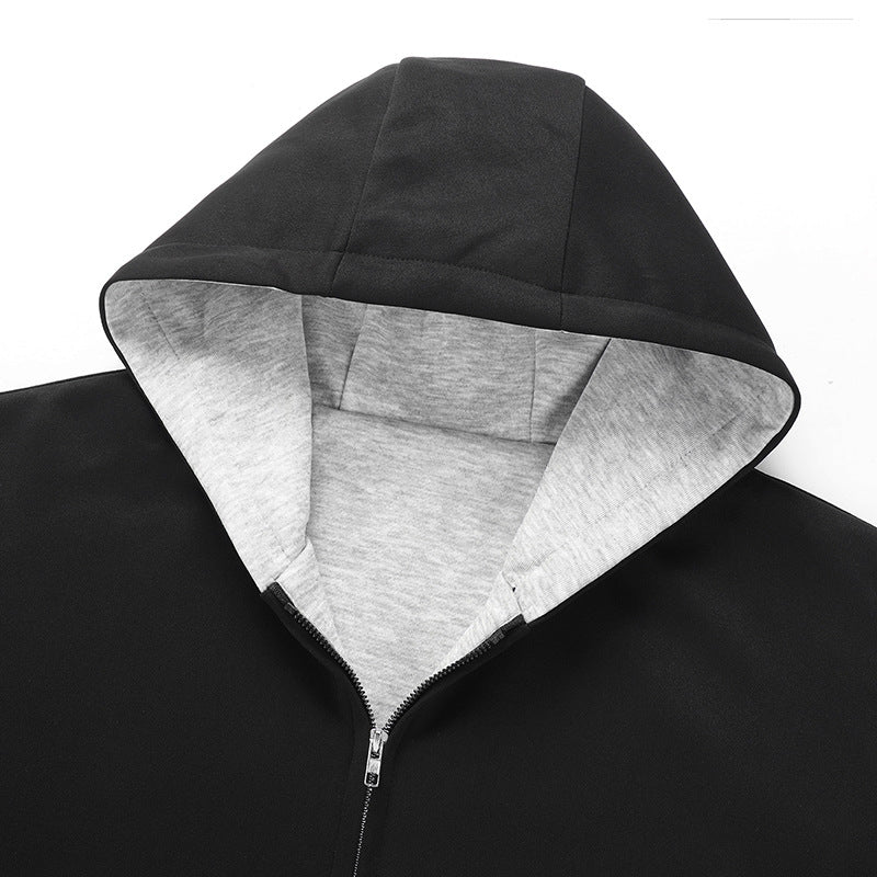 Herren Modische Kapuzenjacke mit hohem Kragen Echoarchiv