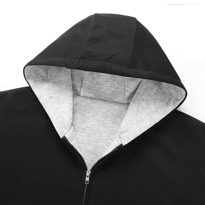 Herren Modische Kapuzenjacke mit hohem Kragen Echoarchiv