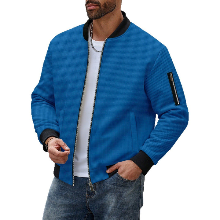 Herren Sportliche Bomberjacke mit Reißverschluss und strukturiertem Design Echoarchiv