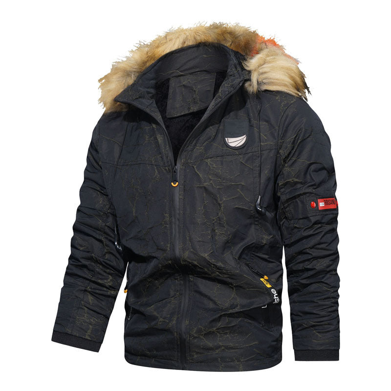 Herren Winterparka mit Kunstfellkapuze, wärmender Thermo-Innenlage und multifunktionalen Taschen Echo Archiv