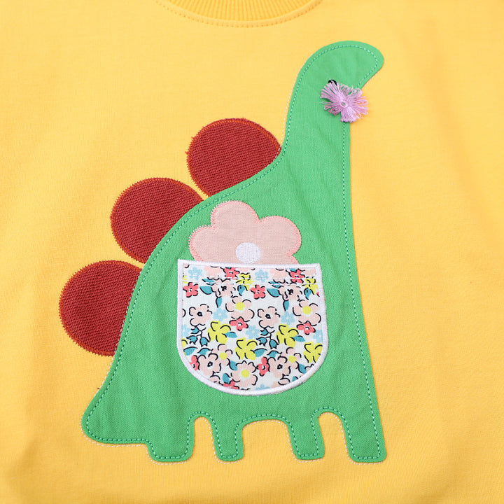 Mädchen Sweatshirt mit kreativem Dinosaurier-Design Echo Archiv