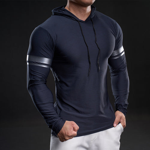 Herren sportliches Langarm-Hoodie-Shirt Echoarchiv