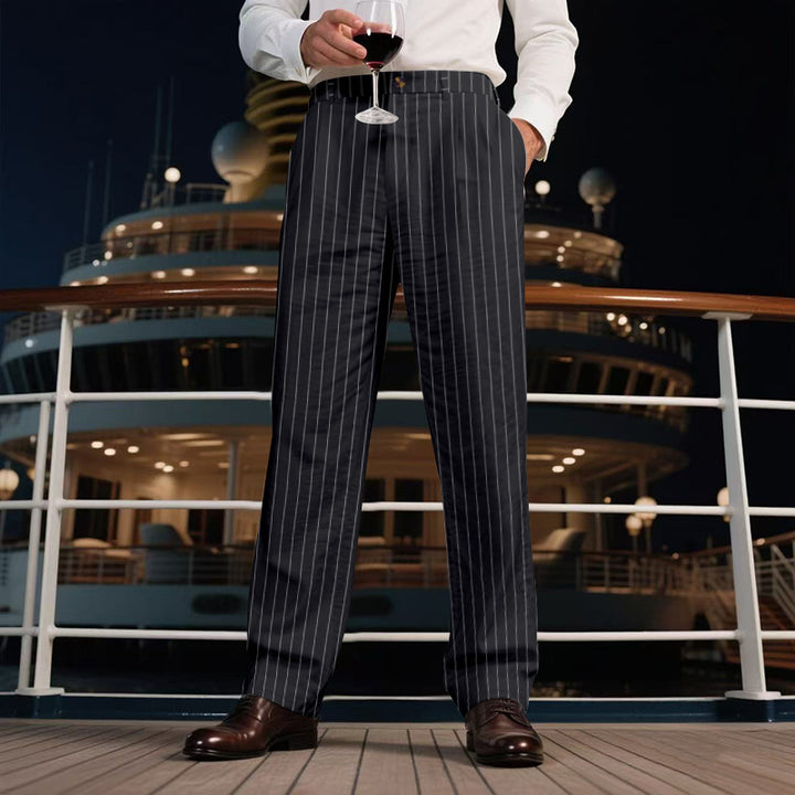 Herren elegante Streifen-Hose Echoarchiv