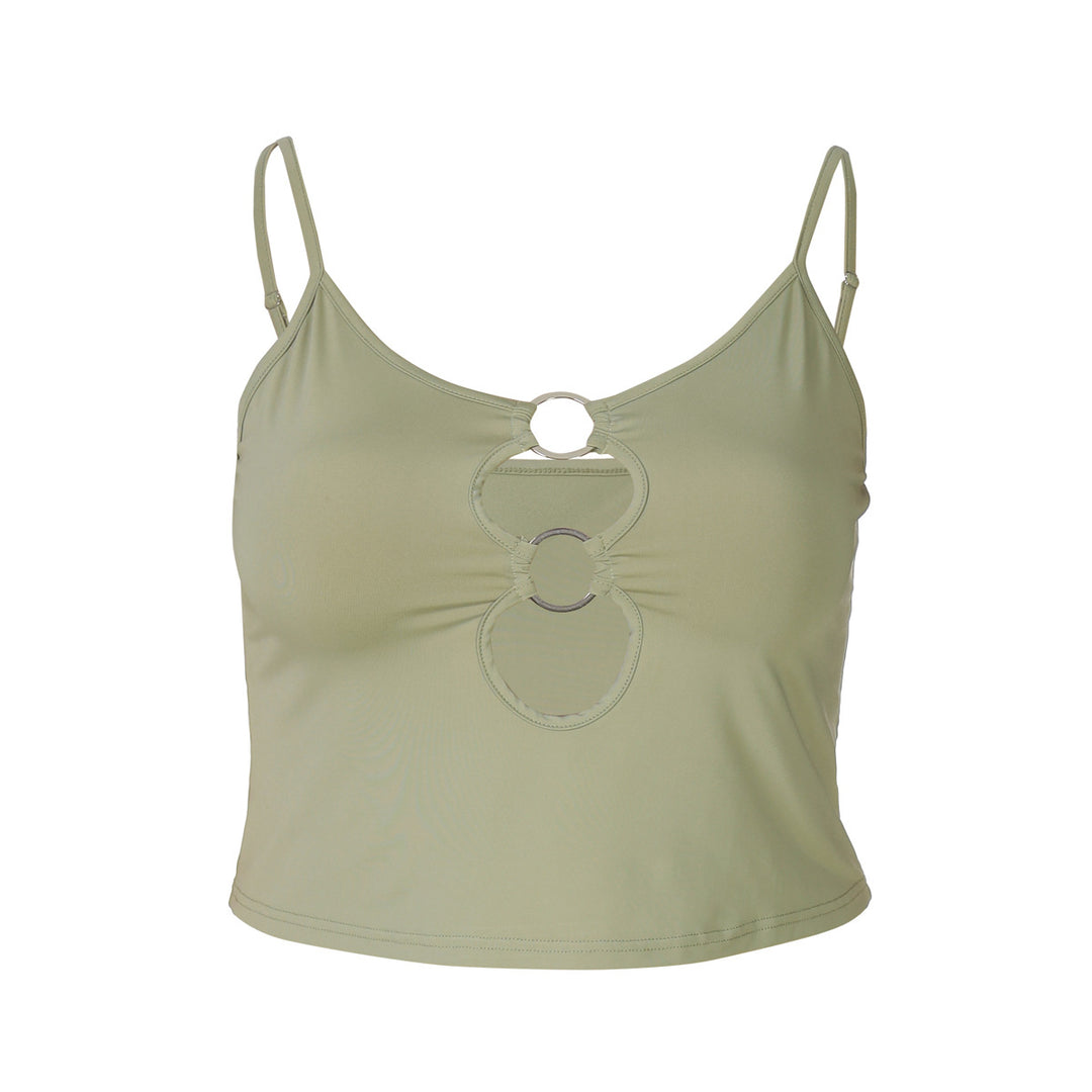 Damen Crop-Top mit einzigartigem Ring-Ausschnitt Echo Archiv