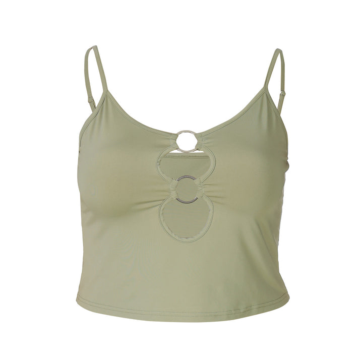 Damen Crop-Top mit einzigartigem Ring-Ausschnitt Echo Archiv