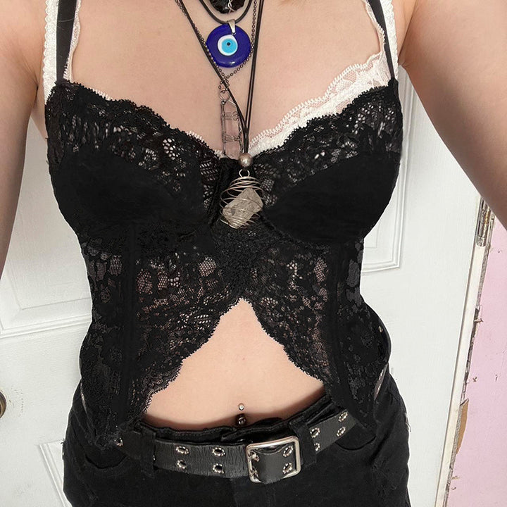 Damen Spitzen-Bustier mit floralem Design und verstellbaren Trägern Echo Archiv