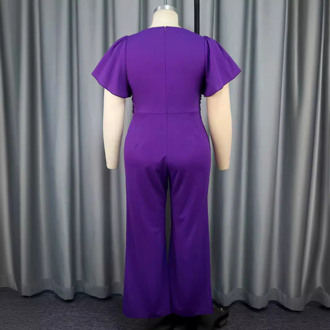 Damen eleganter Jumpsuit mit dekorativer Schleifenapplikation Echo Archiv