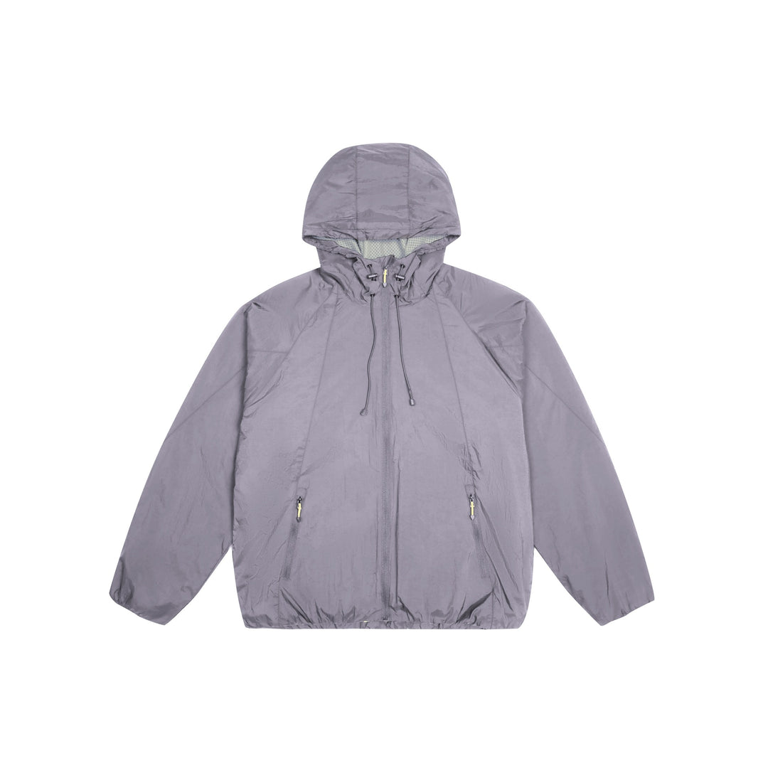 Unisex Leichter Windbreaker mit verstellbarer Kapuze, packbarer Nylonjacke Echoarchiv