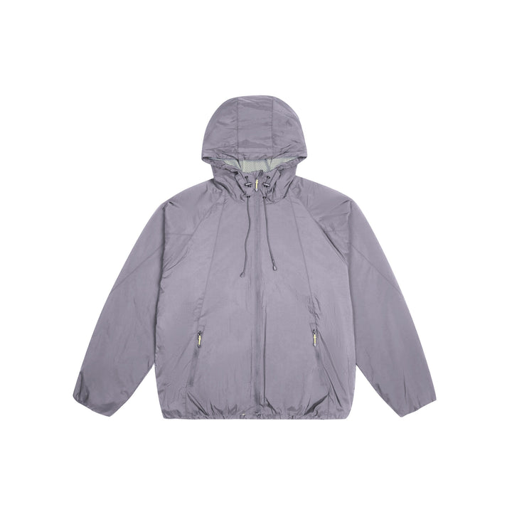 Unisex Leichter Windbreaker mit verstellbarer Kapuze, packbarer Nylonjacke Echoarchiv