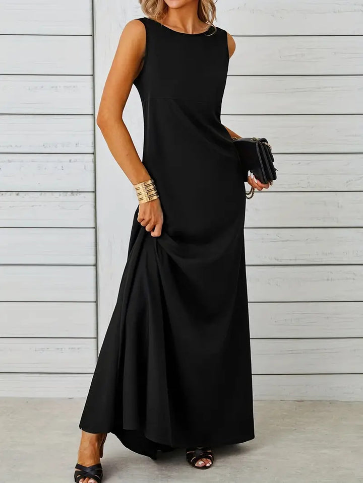Damen elegantes Maxikleid mit schwingendem Saum und klassischem Schnitt Echo Archiv