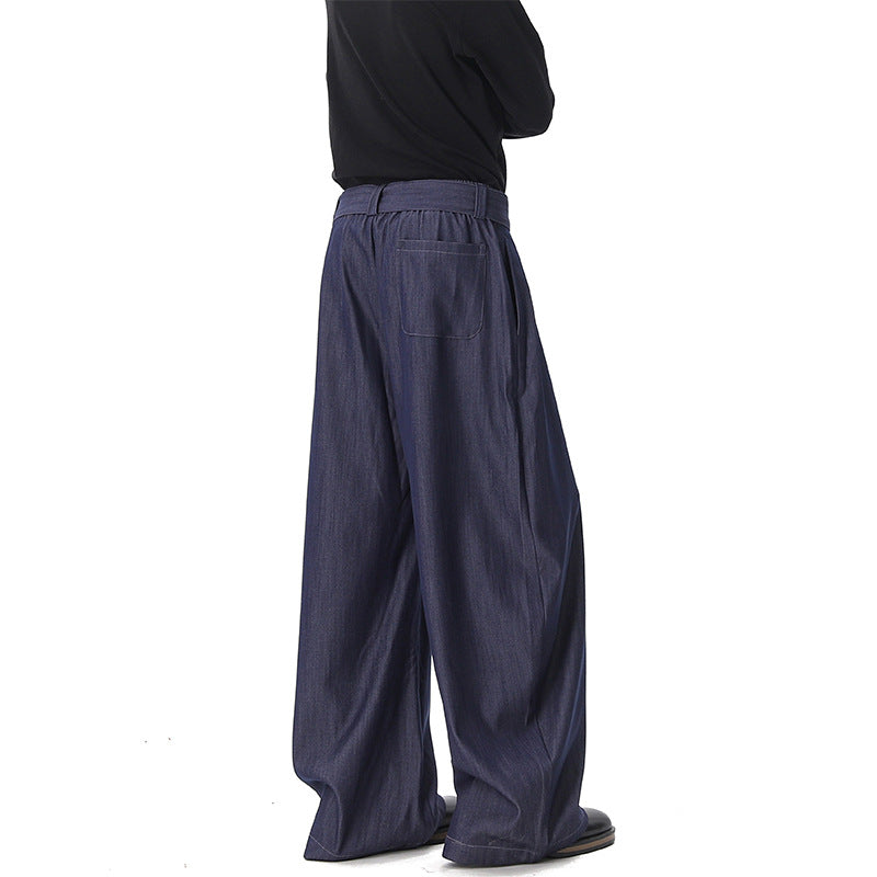 Damen Weite Paperbag-Hose mit hohem Bund, Falten und Taillengürtel Echo Archiv