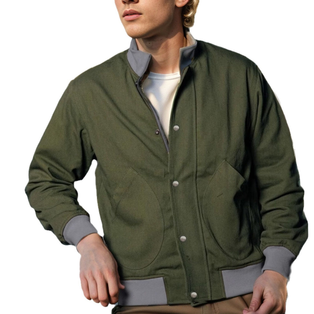 Herren lässige Freizeitjacke mit funktionalen Taschen und modernem Kragen Echoarchiv
