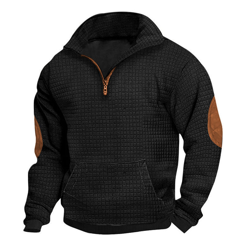 Herren sportlicher Pullover mit Reißverschluss und elastischen Bündchen Echoarchiv