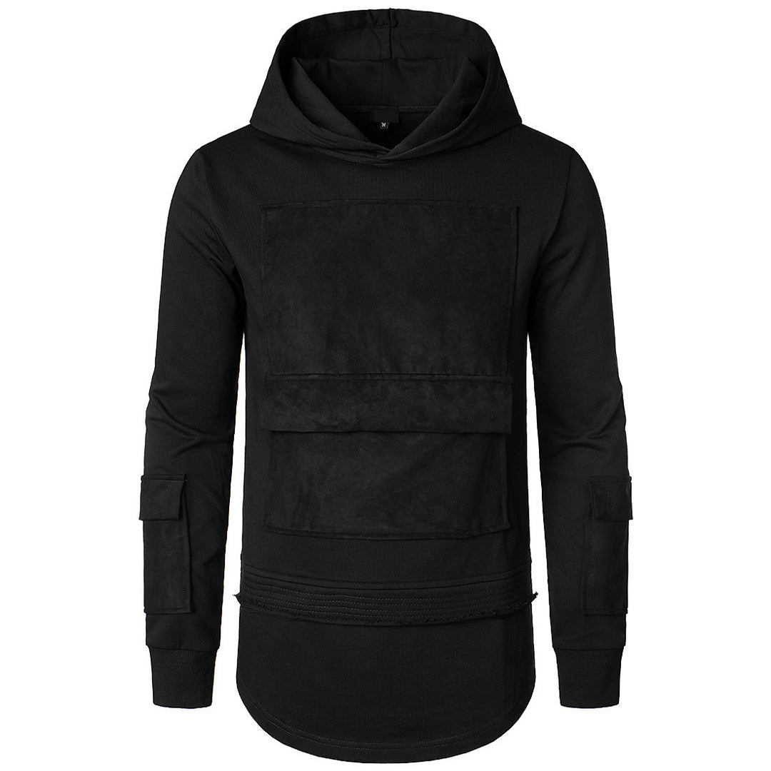 Herren modischer Hoodie mit integrierten Taschen und einzigartigem Design Echoarchiv