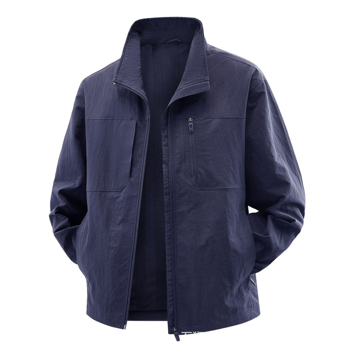 Herren Leichte Field-Utility-Jacke mit Mesh‑Futter, Stehkragen und Reißverschlusstaschen Echo Archiv