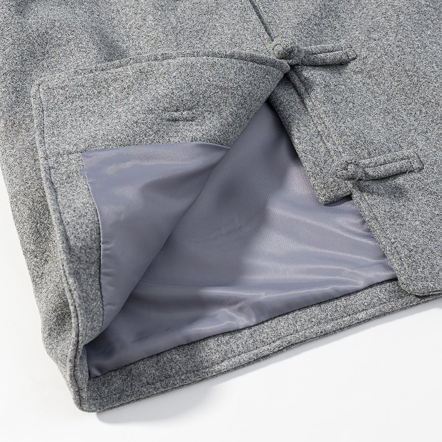 Damen Wolloptik-Kurzjacke mit Stehkragen und Knotenverschlüssen Echo Archiv
