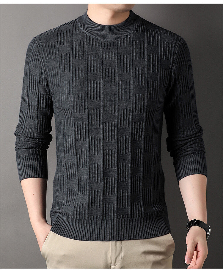 Herren Feinstrickpullover mit modernem Strukturdesign Echoarchiv