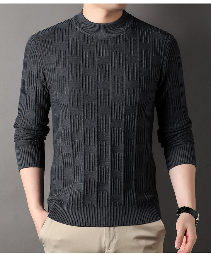 Herren Feinstrickpullover mit modernem Strukturdesign Echoarchiv