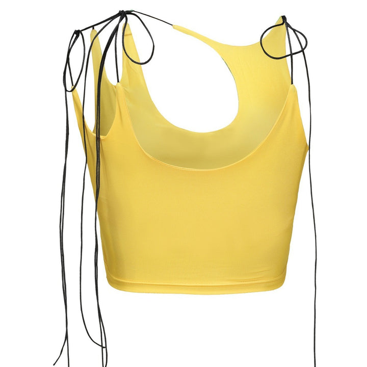 Damen Crop-Top mit asymmetrischem Dekolleté und verstellbaren Trägern Echo Archiv