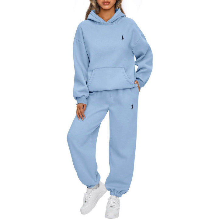 Damen Lässiger Kapuzenpullover und Jogginghose Set Echoarchiv