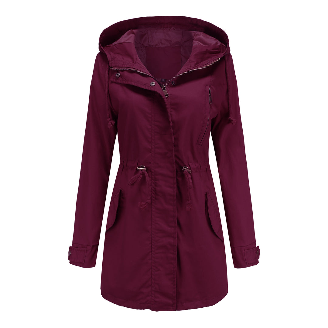 Damen nan leichter Parka mit Kapuze, Kordelzug und verdecktem Reißverschluss Echo Archiv