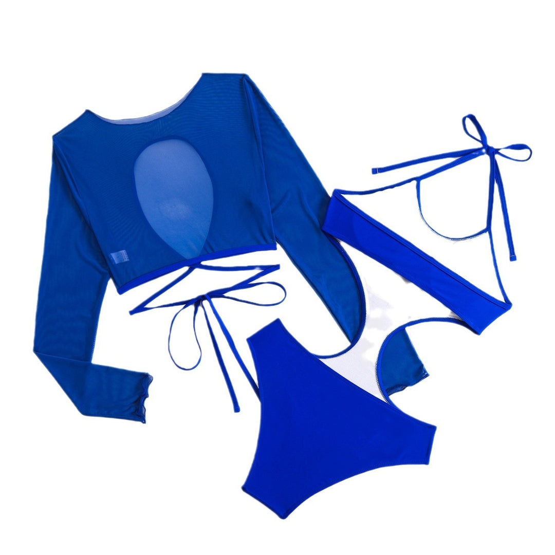 Damen Sportliches Tankini-Set mit transparentem Oberteil und modischem Schnitt Echo Archiv
