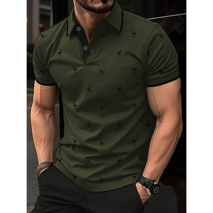 Herren Freizeit Bedrucktes Polo-Shirt Echoarchiv