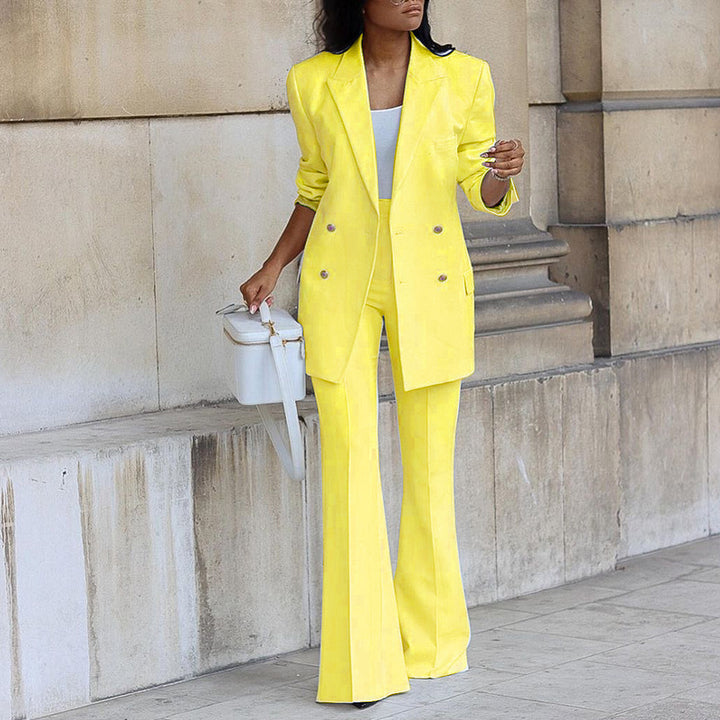 Damen Zweiteiliges Tailoring-Set mit Oversized-Blazer und High‑Waist-Schlaghose – Valéne