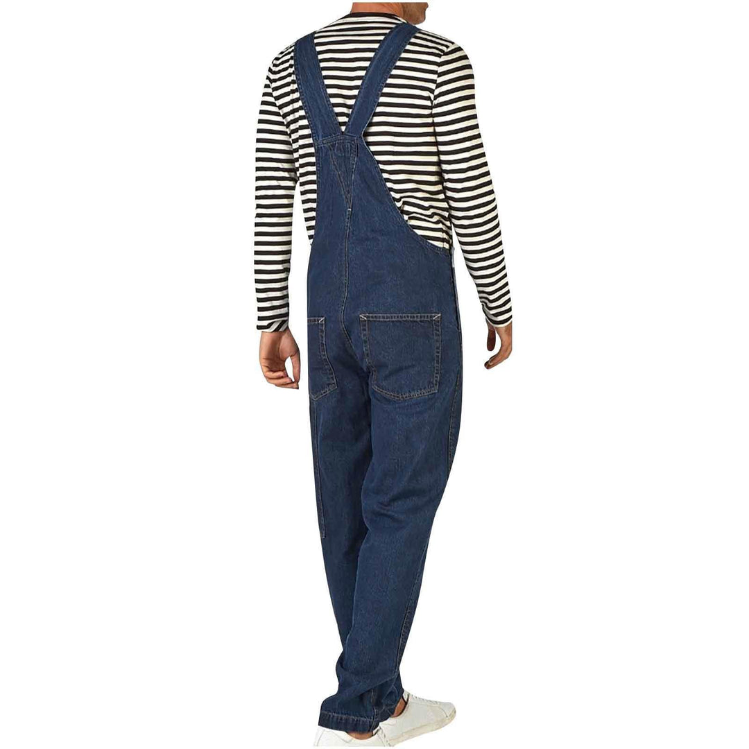 Herren Denim-Latzhose mit verstellbaren Trägern und praktischen Taschen Echo Archiv
