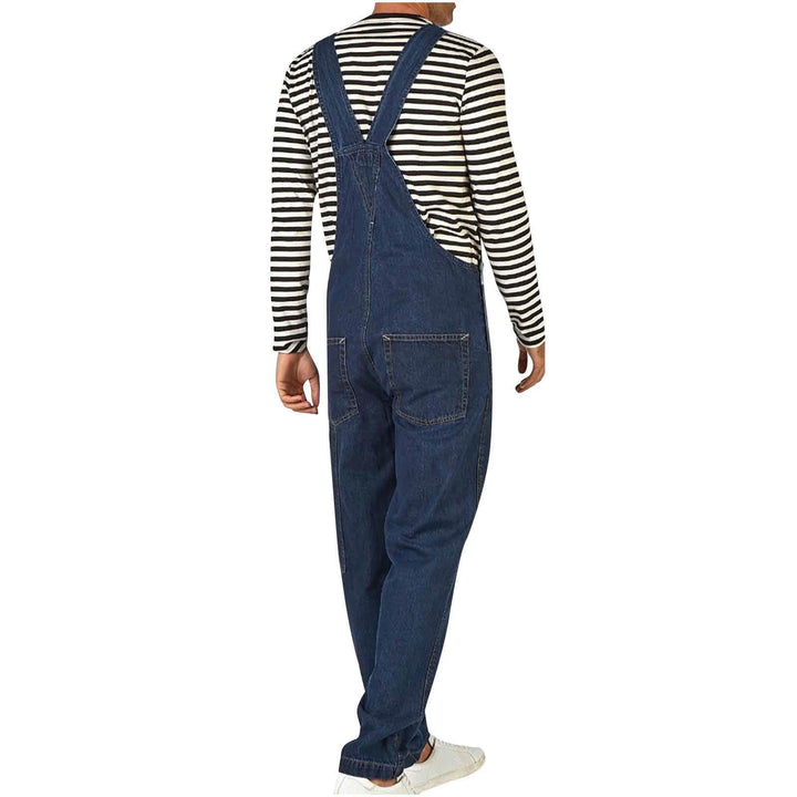 Herren Denim-Latzhose mit verstellbaren Trägern und praktischen Taschen Echo Archiv