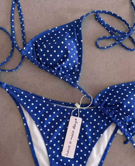 Damen Triangel-Bikini mit punktemuster Echo Archiv