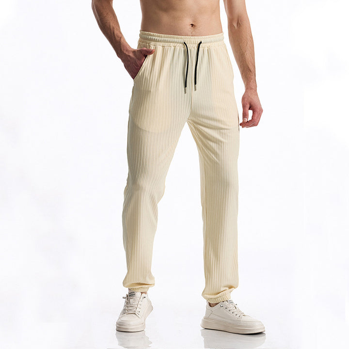 Herren bequeme Activewear-Hose mit elastischem Bund und gestreiftem Design Echoarchiv