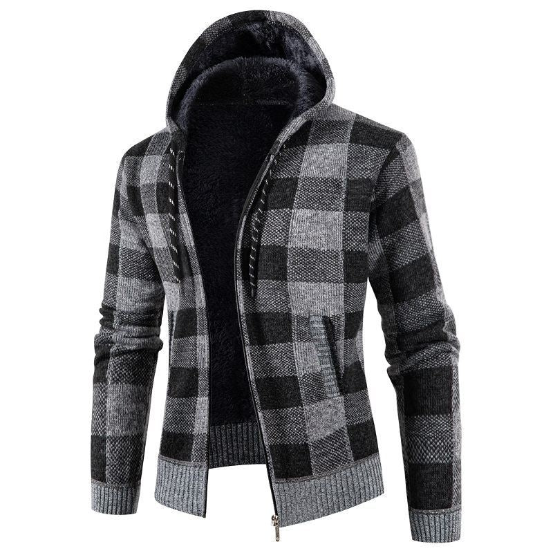 Herren modische Kapuzenjacke mit weichem Innenfutter Echoarchiv
